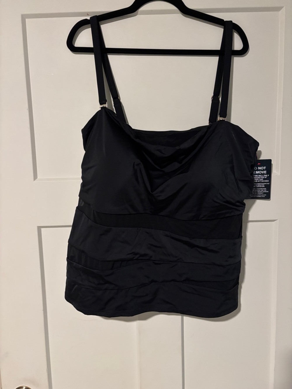 Swimsuits For All Black Tankini Top